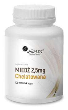 Miedź chelatowana 2,5 mg 100 tabletek