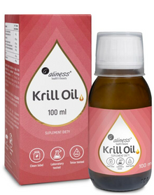 Aliness, Krill Oil Omega 3 z Astaksantyną, 100 ml