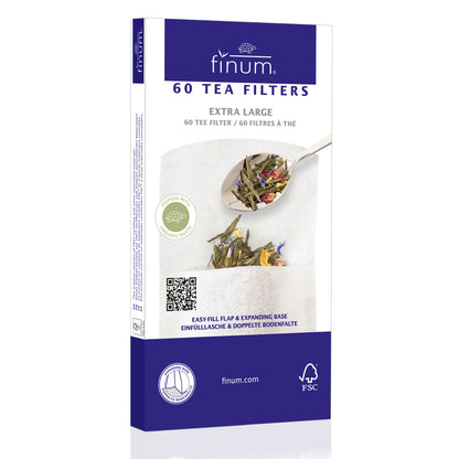 FINUM Filtry do herbaty TEA FILTERS XL 60 sztuk