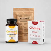 Zestaw CHOLESTEROL i zdrowa wątroba - zioła i kwasy omega-3