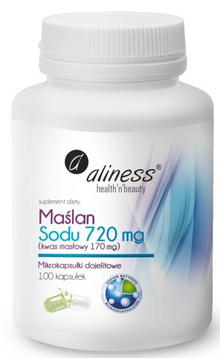 Maślan Sodu 720 mg (Kwas masłowy 170 mg) 100 kapsułek