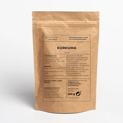 Kurkuma mielona kłącze 200g
