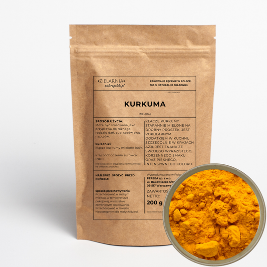 Kurkuma mielona kłącze 200g