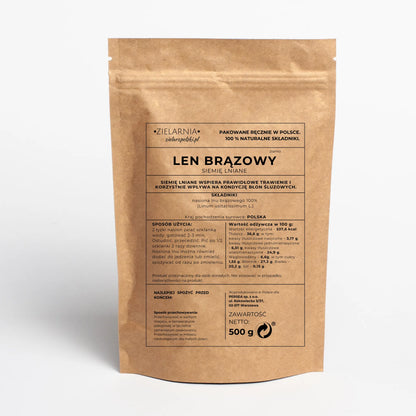 Len brązowy ziarno 500g