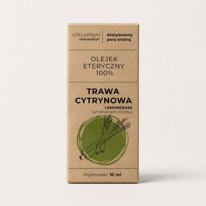 Olejek z trawy cytrynowej (lemongrass) 100% 10ml