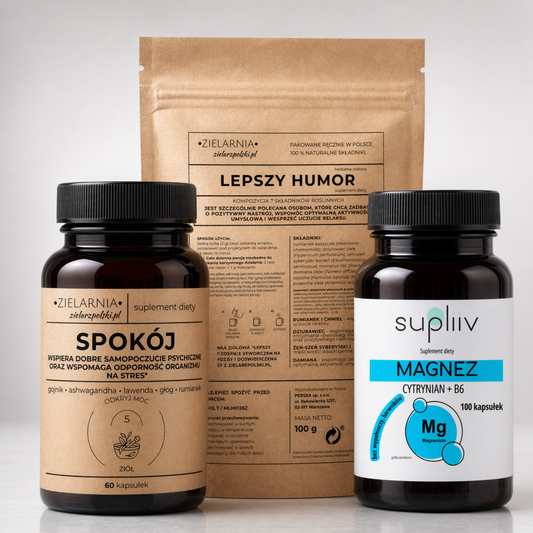 Zestaw STRES naturalny relaks - zioła i magnez